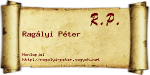 Ragályi Péter névjegykártya