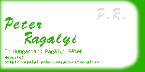 peter ragalyi business card